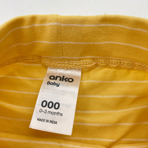 Unisex Anko, lightweight stretchy shorts, elasticated, EUC, size 000,  