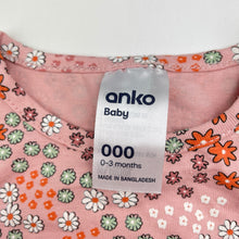Load image into Gallery viewer, Girls Anko, floral bubble romper, EUC, size 000,  
