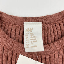Load image into Gallery viewer, Girls H&amp;M, ribbed knit cotton long sleeve top, NEW, size 1-2,  