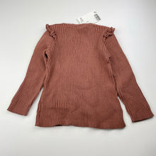 Load image into Gallery viewer, Girls H&amp;M, ribbed knit cotton long sleeve top, NEW, size 1-2,  