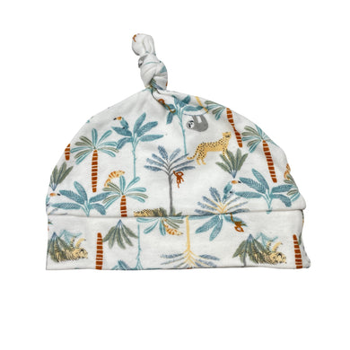 Unisex Anko, cotton hat / beanie, jungle animals, EUC, size 00000,  