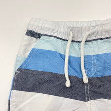 Load image into Gallery viewer, Boys Anko, striped cotton shorts, elasticated, GUC, size 2,  