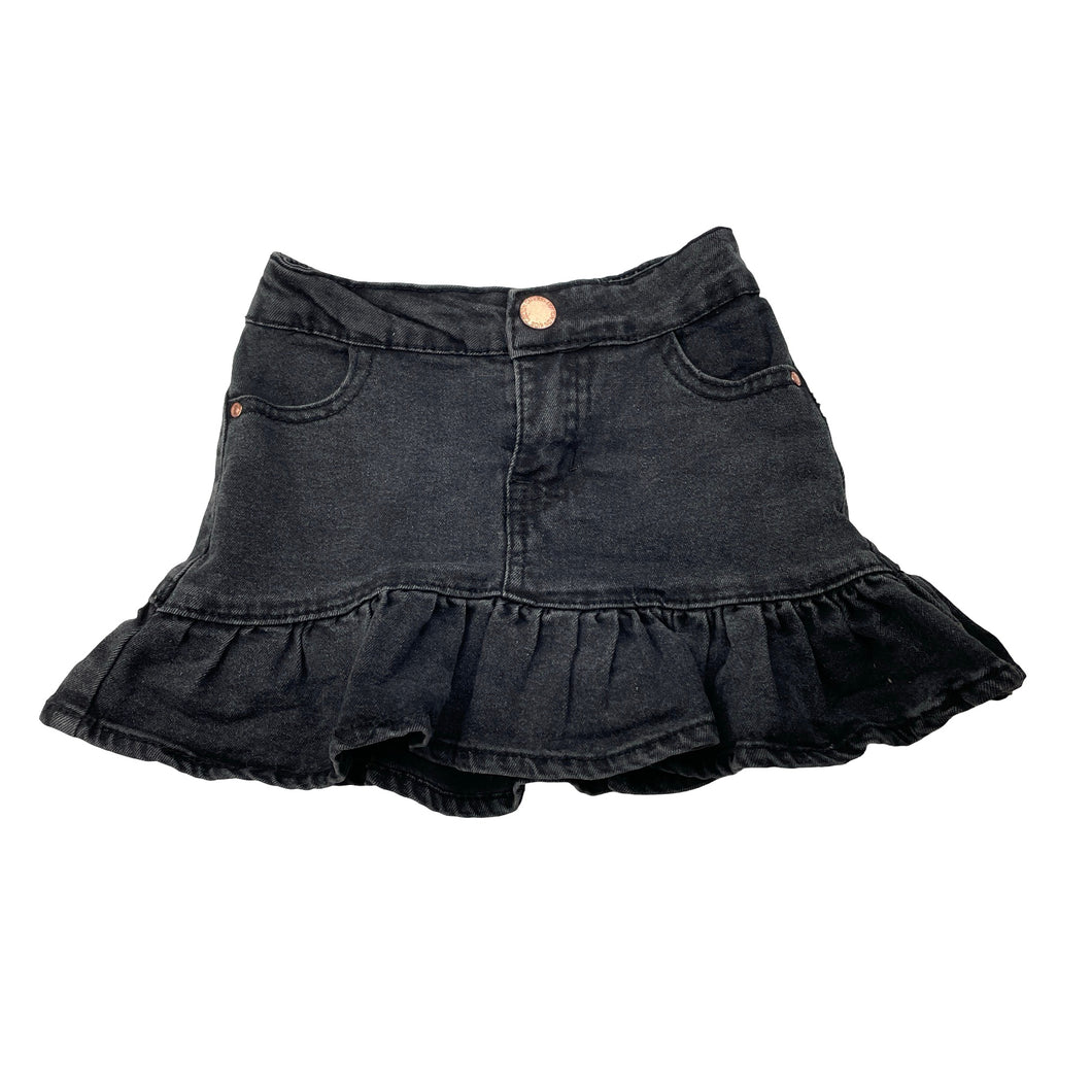 Girls Cotton On, stretch denim skirt, elasticated, GUC, size 1,  