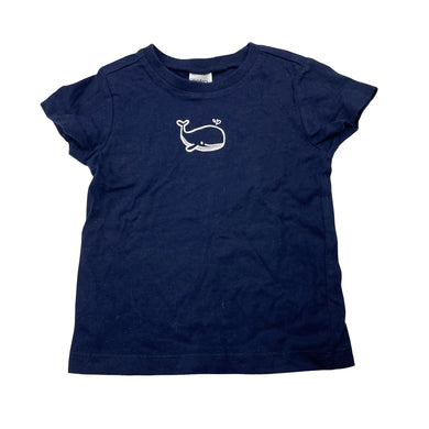 Unisex Anko, navy cotton tee / top, whale, EUC, size 0,  