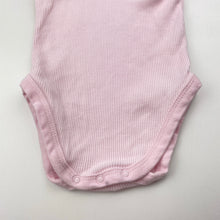Load image into Gallery viewer, Girls Dymples, pink ribbed cotton singletsuit romper, EUC, size 000,  
