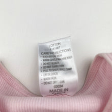 Load image into Gallery viewer, Girls Dymples, pink ribbed cotton singletsuit romper, EUC, size 000,  