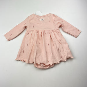 Girls Anko, stretchy organic cotton blend romper dress, NEW, size 0000,  