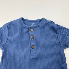 Load image into Gallery viewer, Boys Next, ribbed cotton Henley romper, EUC, size 000,  
