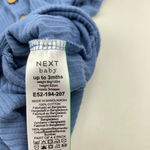 Load image into Gallery viewer, Boys Next, ribbed cotton Henley romper, EUC, size 000,  