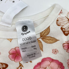 Load image into Gallery viewer, Girls Dymples, broderie trim floral bodysui / romper, NEW, size 0000,  