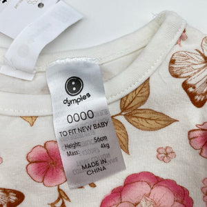 Girls Dymples, broderie trim floral bodysui / romper, NEW, size 0000,  
