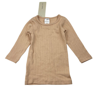 Girls Target, organic cotton blend pointelle top, NEW, size 00,  
