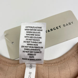 Girls Target, organic cotton blend pointelle top, NEW, size 00,  