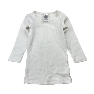 Girls Target, organic cotton blend pointelle top, EUC, size 00,  