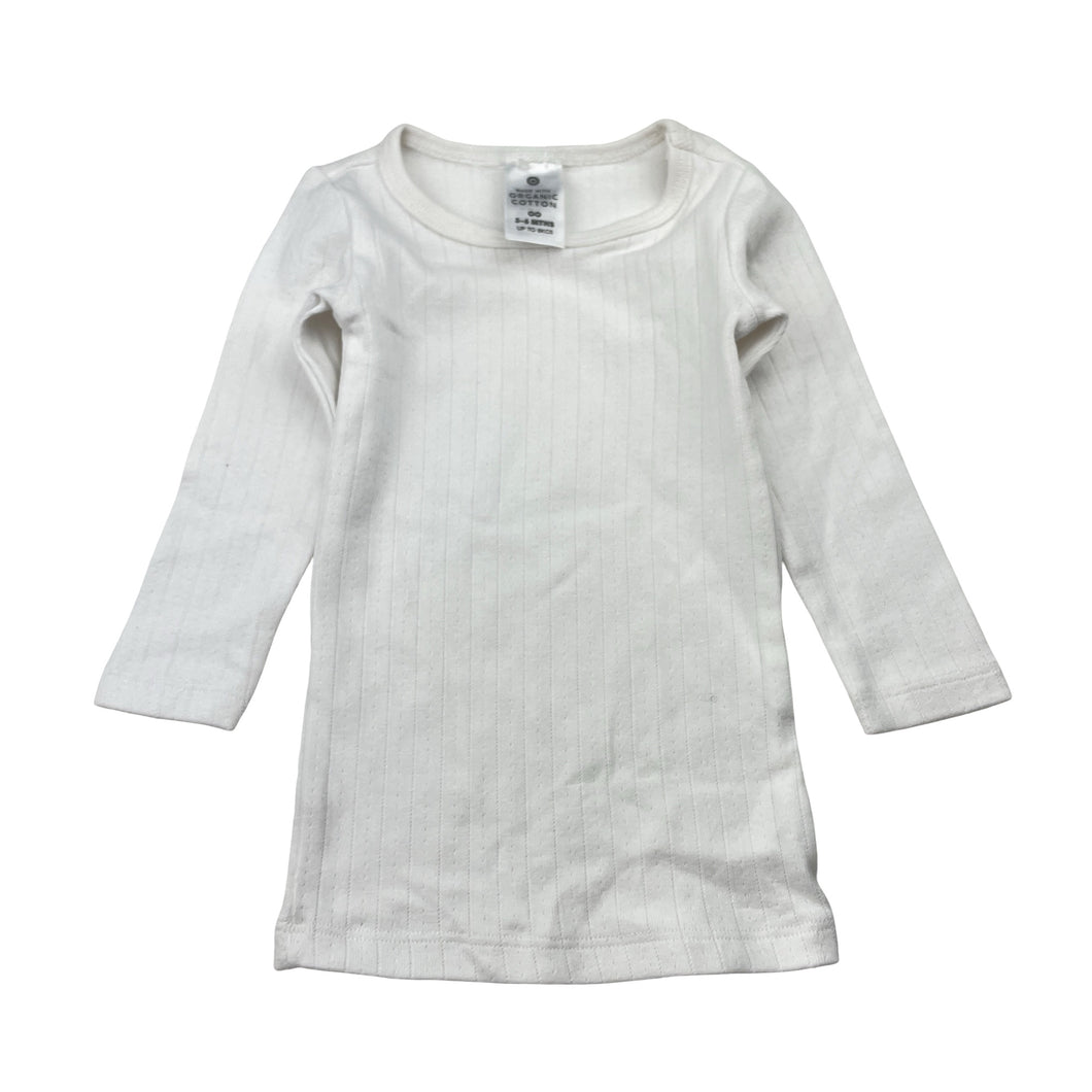 Girls Target, organic cotton blend pointelle top, EUC, size 00,  