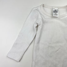 Load image into Gallery viewer, Girls Target, organic cotton blend pointelle top, EUC, size 00,  