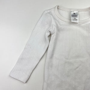 Girls Target, organic cotton blend pointelle top, EUC, size 00,  