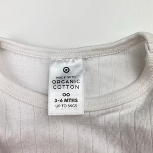 Girls Target, organic cotton blend pointelle top, EUC, size 00,  