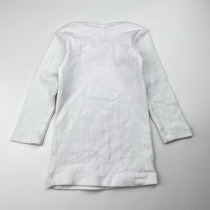 Girls Target, organic cotton blend pointelle top, EUC, size 00,  