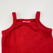 Load image into Gallery viewer, Girls Baby Baby, red ribbed singlet top, EUC, size 000,  