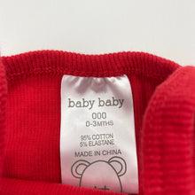 Load image into Gallery viewer, Girls Baby Baby, red ribbed singlet top, EUC, size 000,  