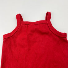 Load image into Gallery viewer, Girls Baby Baby, red ribbed singlet top, EUC, size 000,  