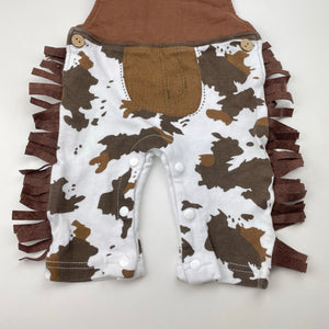 Unisex NYAN CAT, fringed cowboy overalls, EUC, size 0,  