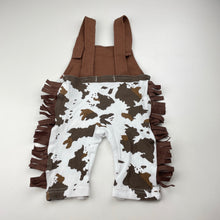 Load image into Gallery viewer, Unisex NYAN CAT, fringed cowboy overalls, EUC, size 0,  