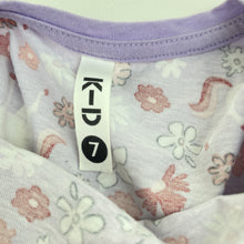 Load image into Gallery viewer, Girls KID, cotton long sleeve dress, unicorns, GUC, size 7, L: 60cm