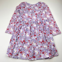 Load image into Gallery viewer, Girls KID, cotton long sleeve dress, unicorns, GUC, size 7, L: 60cm