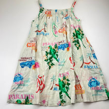 Load image into Gallery viewer, Girls M&amp;S, cotton summer dress, pockets, EUC, size 9-10, L: 67cm