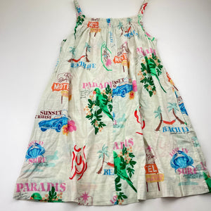 Girls M&S, cotton summer dress, pockets, EUC, size 9-10, L: 67cm