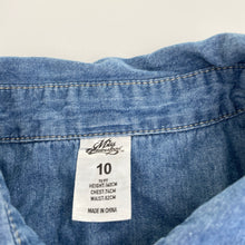 Load image into Gallery viewer, Girls Miss Understood, chambray cotton casual dress, GUC, size 10, L: 73cm