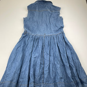 Girls Miss Understood, chambray cotton casual dress, GUC, size 10, L: 73cm