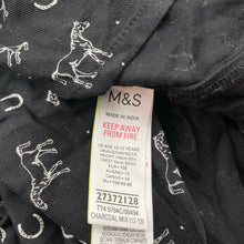 Load image into Gallery viewer, Girls M&amp;S, viscose long sleeve dress, horses, EUC, size 12-13, L: 75cm