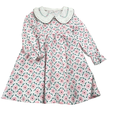 Girls SHEIN, lightweight floral dress, embroidered collar, EUC, size 5, L: 56cm