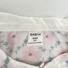 Load image into Gallery viewer, Girls SHEIN, lightweight floral dress, embroidered collar, EUC, size 5, L: 56cm