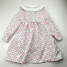Load image into Gallery viewer, Girls SHEIN, lightweight floral dress, embroidered collar, EUC, size 5, L: 56cm