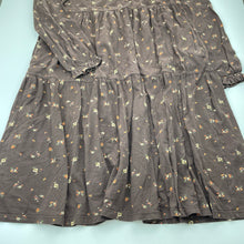 Load image into Gallery viewer, Girls UNIQLO, floral cotton long sleeve dress, EUC, size 13, L: 92cm