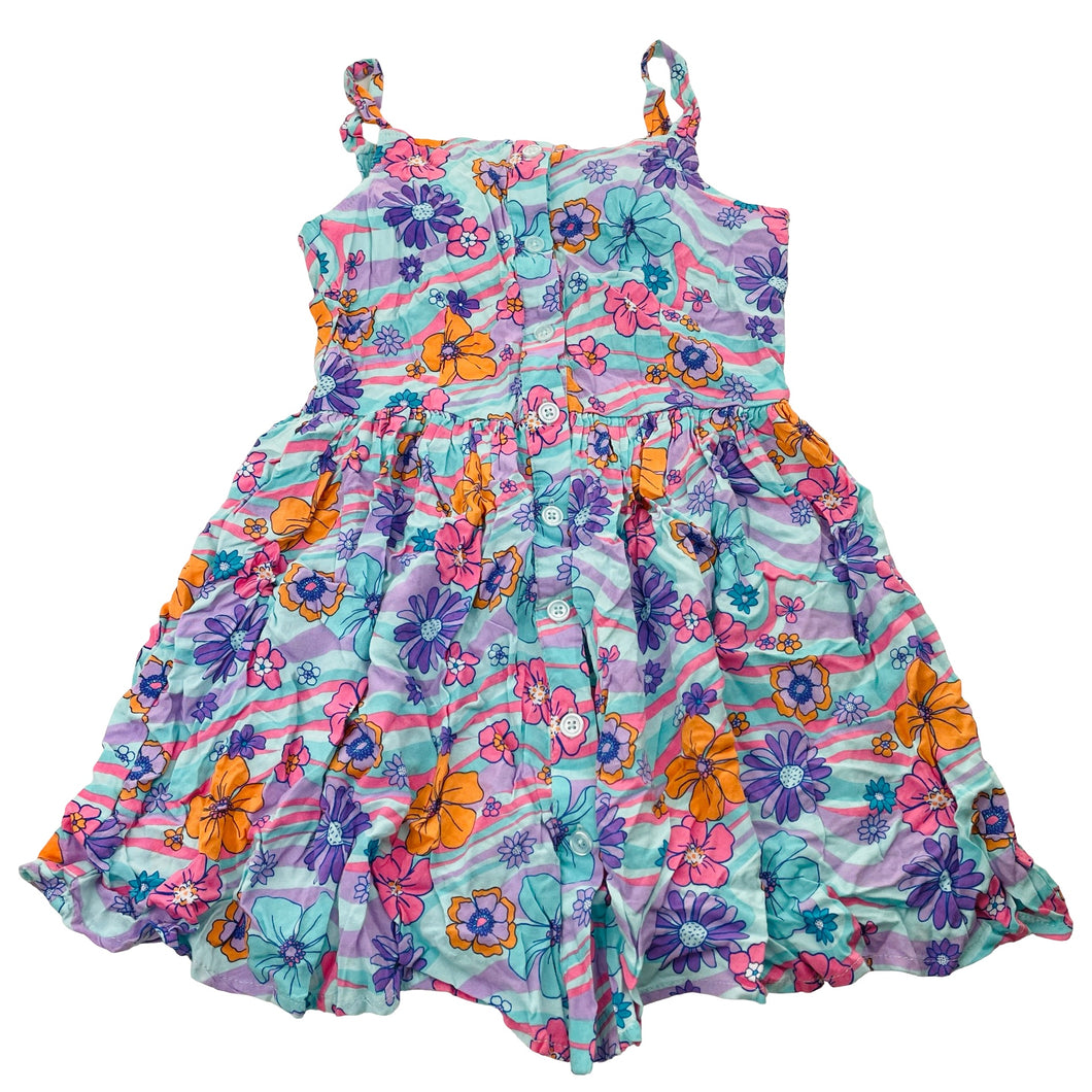 Girls Anko, floral viscose summer dress, EUC, size 8, L: 60cm