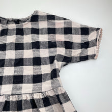 Load image into Gallery viewer, Girls Zara, checked, woven cotton short sleeve dress, EUC, size 13-14, L: 68cm