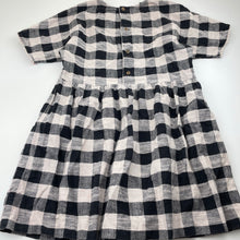 Load image into Gallery viewer, Girls Zara, checked, woven cotton short sleeve dress, EUC, size 13-14, L: 68cm