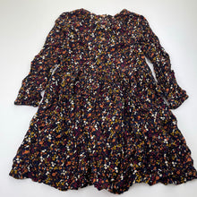 Load image into Gallery viewer, Girls Mango, floral viscose long sleeve dress, EUC, size 7, L: 62cm