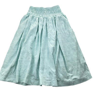 Girls blue, cotton skirt, elasticated, L:54cm, GUC, size 10,  