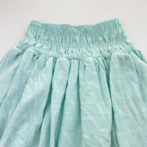 Girls blue, cotton skirt, elasticated, L:54cm, GUC, size 10,  