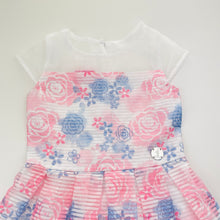 Load image into Gallery viewer, Girls Barbie, lined lightweight floral party dress, EUC, size 5, L: 61cm