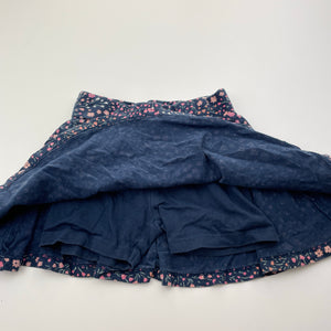 Girls Anko, floral cotton skirt, built-in shorts, elasticated, GUC, size 3,  