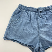 Load image into Gallery viewer, Girls Target, chambray cotton shorts, elasticated, GUC, size 10,  