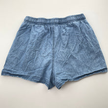Load image into Gallery viewer, Girls Target, chambray cotton shorts, elasticated, GUC, size 10,  