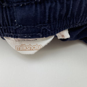 Girls Milkshake, navy cotton shorts, elasticated , GUC, size 8,  